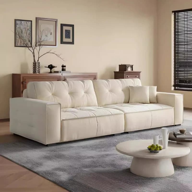 Designer Classic Sofa Minimalist Nordic Romantic Double Sofa Soft Elegant Living Room Divani Da Soggiorno Home Furniture