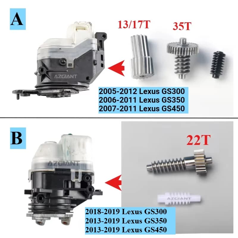 For Lexus GS300 GS350 GS450 Automatic Folding Rear View Side Mirror Motor Actuator&Gear Set Car Accessories Replacement Kit