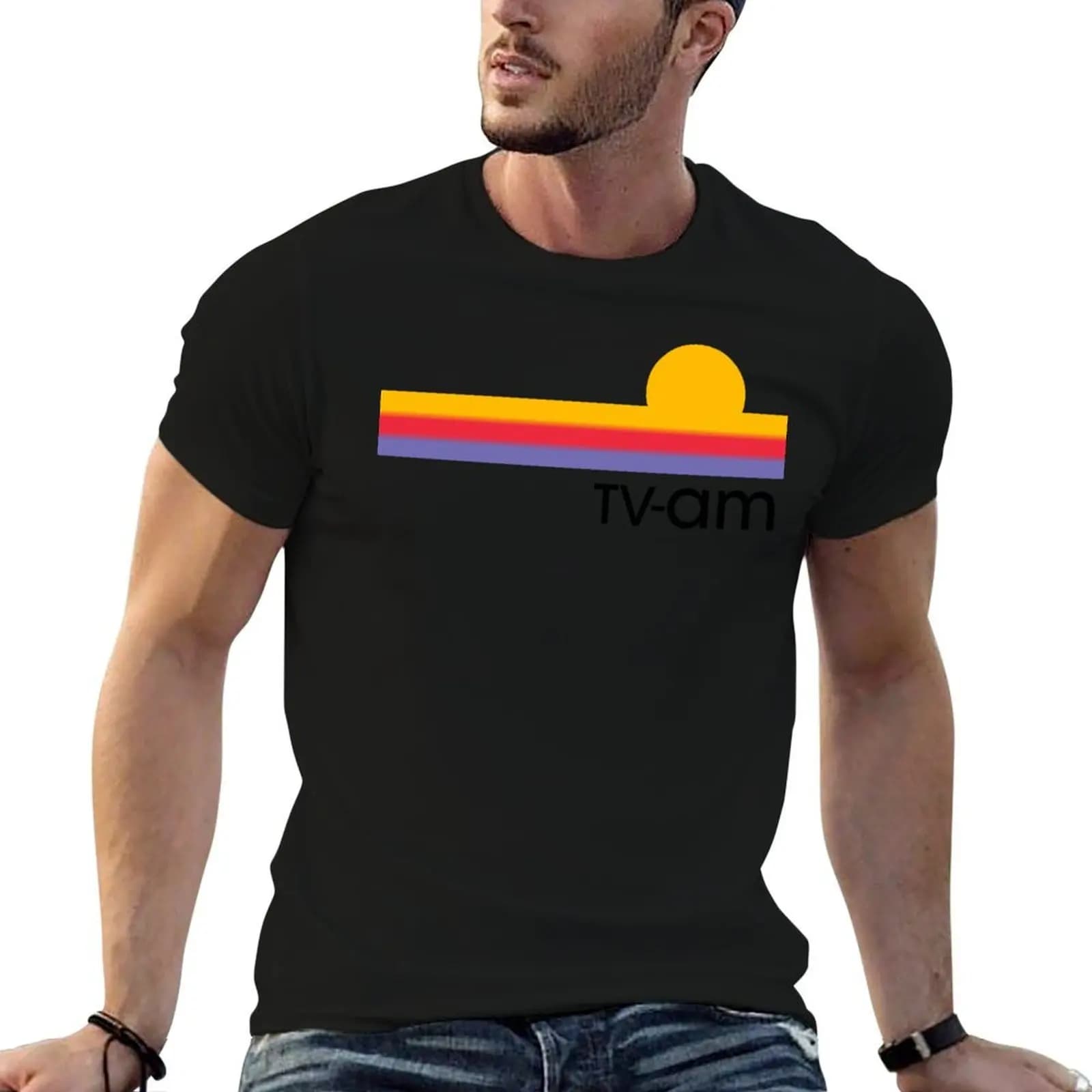 TV-am T-Shirt gifts for boyfriend vintage anime shirt mens vintage t shirts