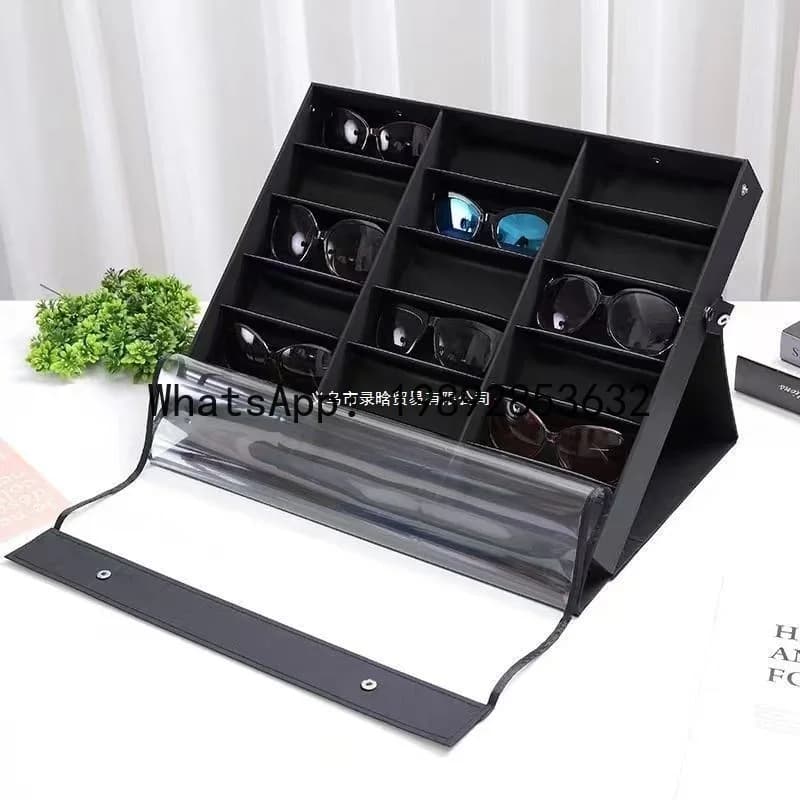 Eyewear display case, multi-glasses storage box, sample box, counter display rack for sunglasses, street vendor display