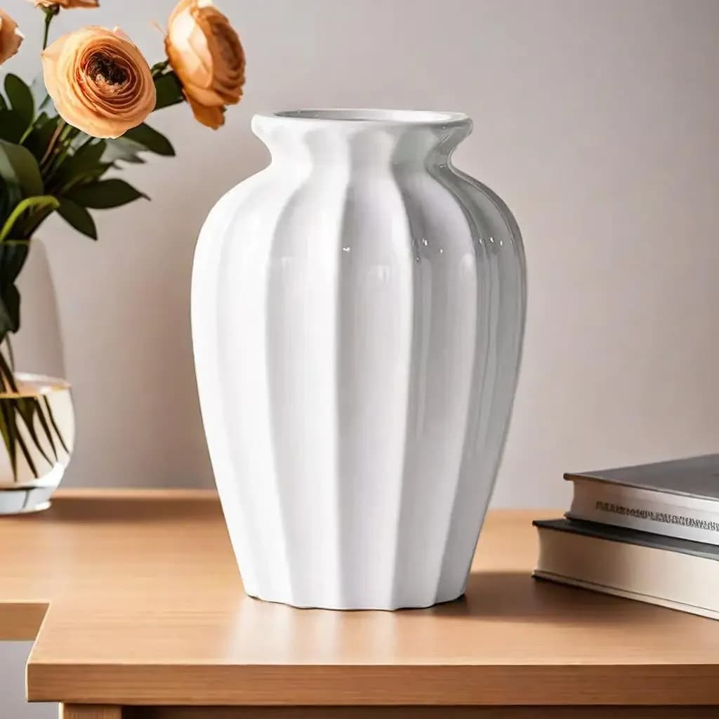 Nordic Style Ceramic Flower Vase Simple Decorative Dry Flower Home Decoration Large Size Modern Simplicity Living Room