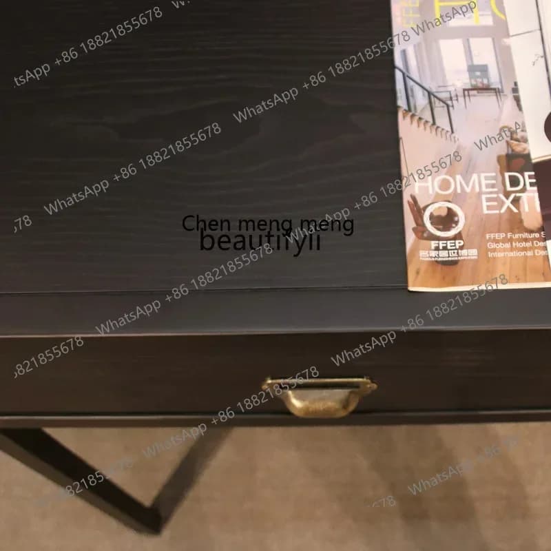 DD  Cxh modern expression home with furniture black matte retro writing desk dressing table