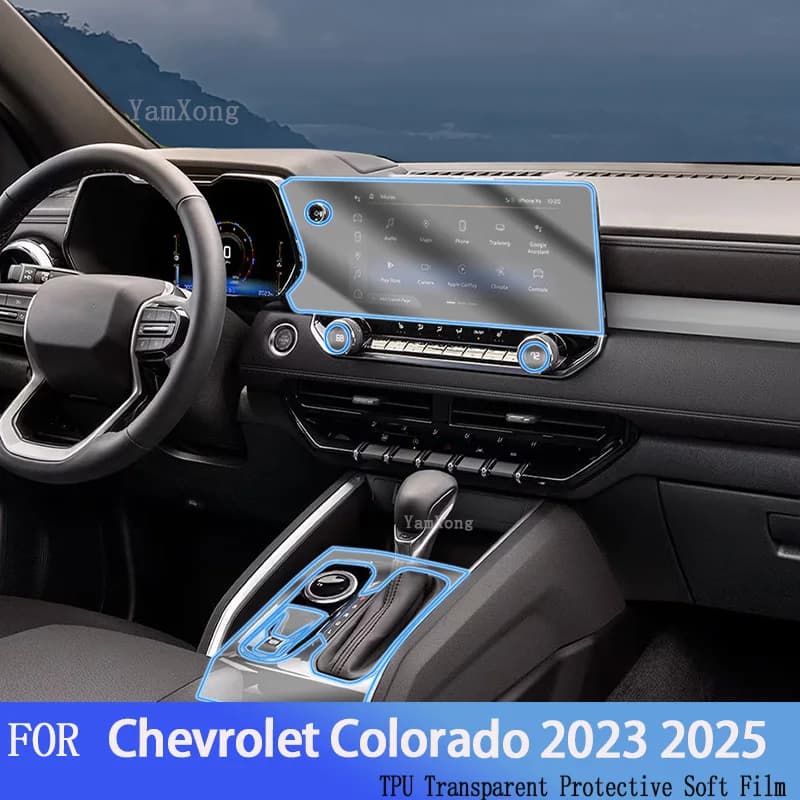 For Chevrolet Colorado 2023 2025 Car Interior TPU Protective Film Center  Navigation Instrucment Gearbox Scratch Repair Sticker