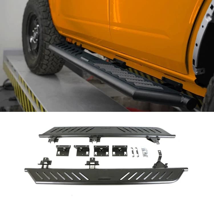 Off-road 4x4 Accessories 4 Doors Manganese Steel Nerf Bars Side Step Running Board For Ford Bronco