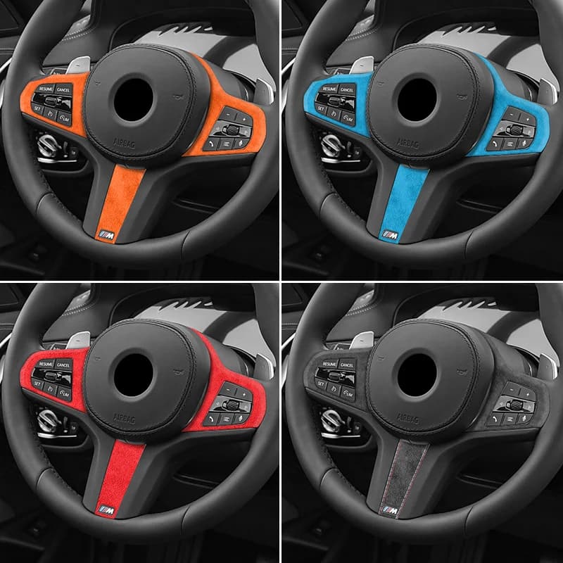 Made of Alcantara For New BMW Series Fit for G Chassis Car Steering Wheel Trim Sticker Car Premium Interior Tuning Accessories