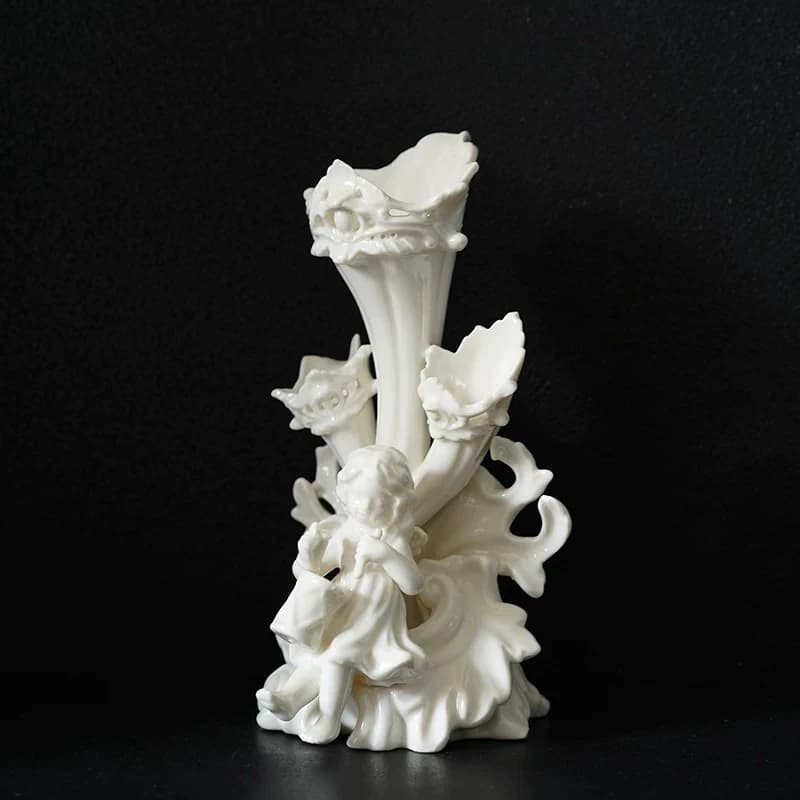 Nordic Hollow Relief Ceramic Vase Court Style Home Desktop Entrance Ornament Decoration Вазы Ваза Для Цветов Vases Room Decor