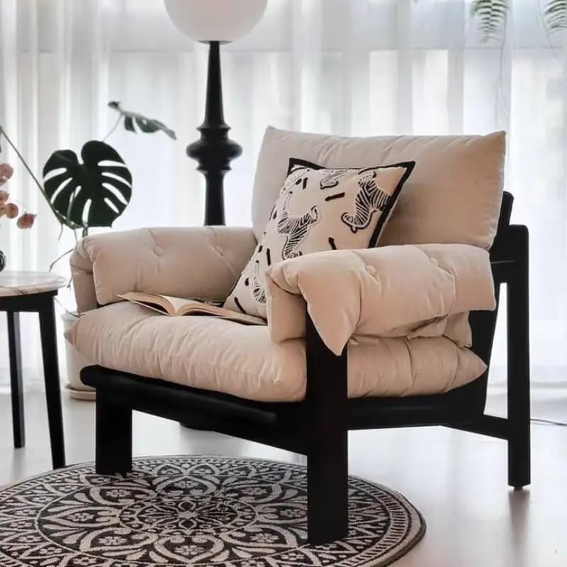 Armrest Nordic Living Room Chairs Relax Bedroom Adults Reading Recliner Chair Luxury Salon Muebles Para Hogar Furniture Home