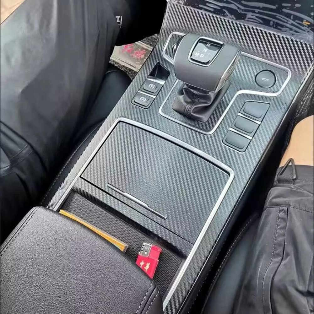 For Hongqi H5 2020-2022 InteriorCentral Control Panel Door Handle Carbon Fiber Stickers Decals Car Styling Accessorie