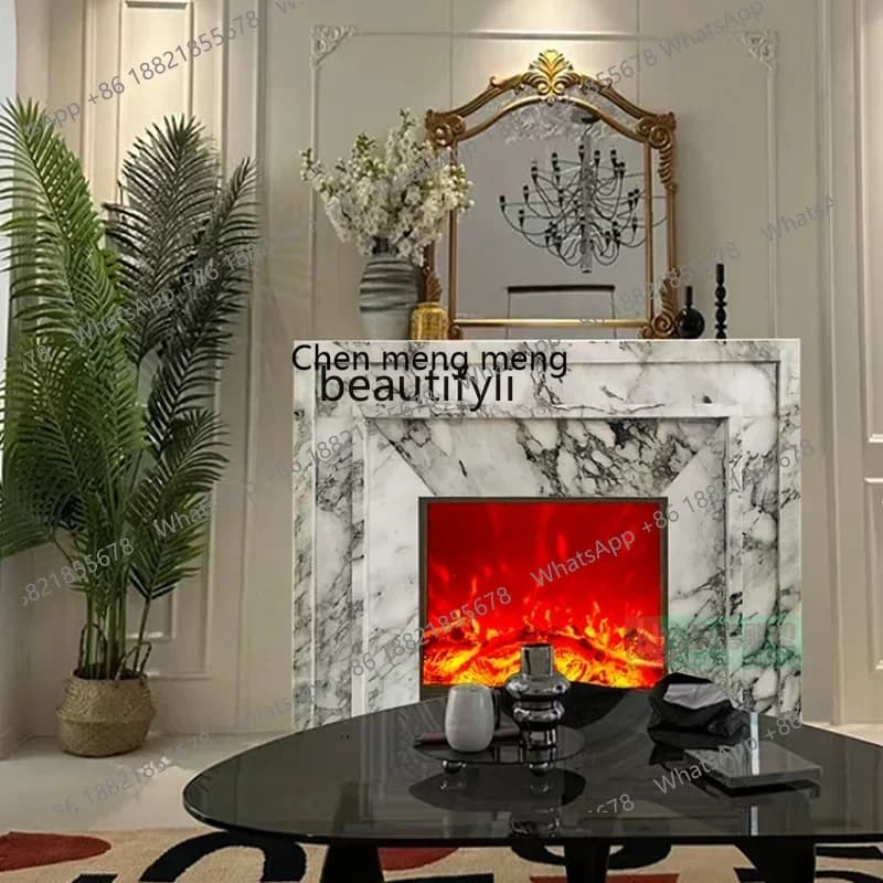 D178 Y Marble Mantelshelf Arabescato Interior Simple Background Wall Hallway French Modern Stone Curio Cabinet