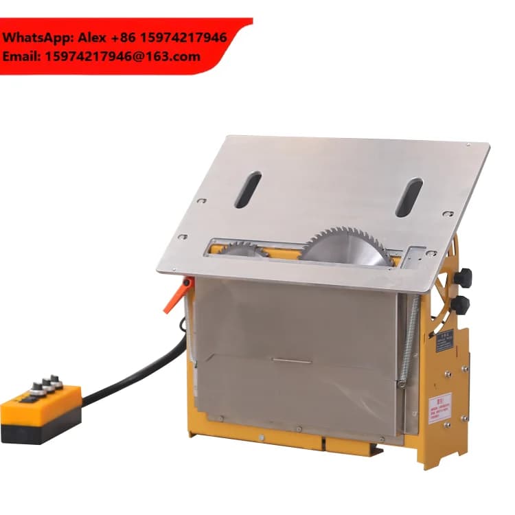 NEWEEK 6 Inch Compact Electric Lifting Desktop Portable Wood Cutting Panel Saw Sliding Table Saw For Woodworking
