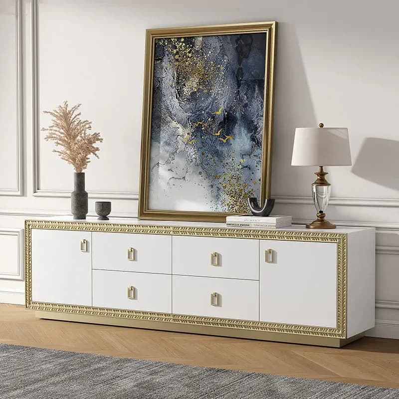 Holder Item Tv Cabinet Decoration Golden Classic Floor Designer Tv Stands Storage Unique Long Mueble Televisor Furniture Home
