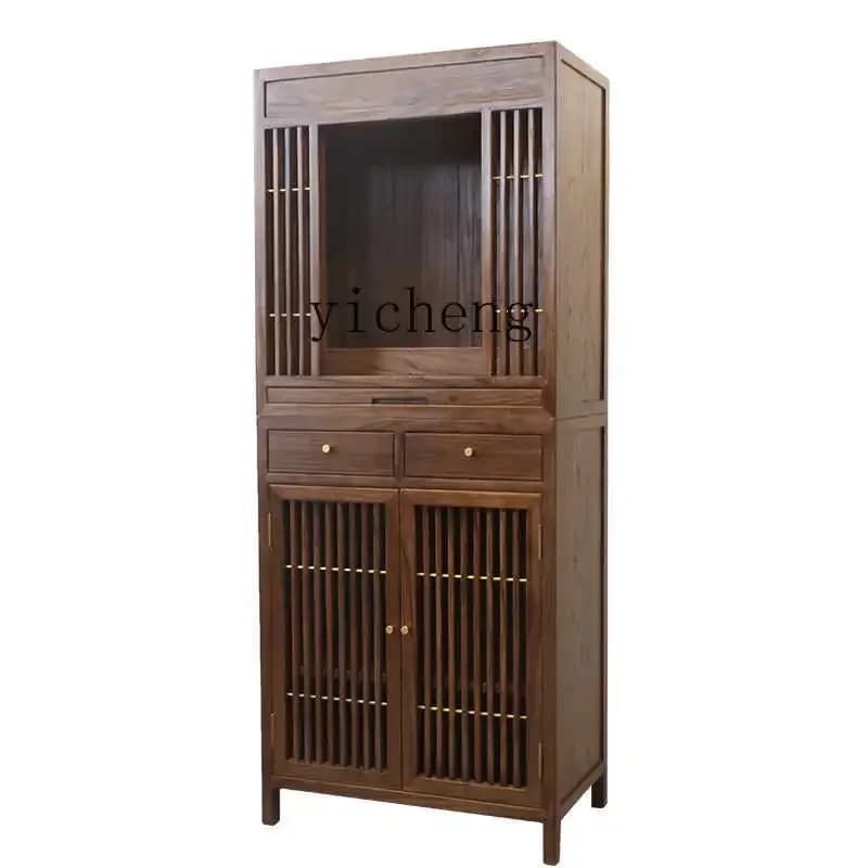 ZZTQH new Chinese Buddhist niche vertical cabinet with door household Buddha statue Guanyin Bodhisattva God of Wealth