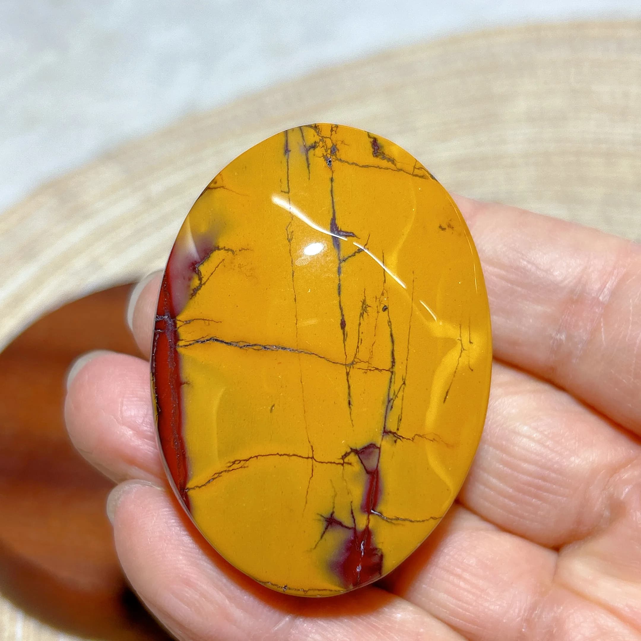 High Quality Natural Crystal Mookaite Palm Polished Painting Colorful Gemstone Healing Energy Home Decorations Room Decor Gift