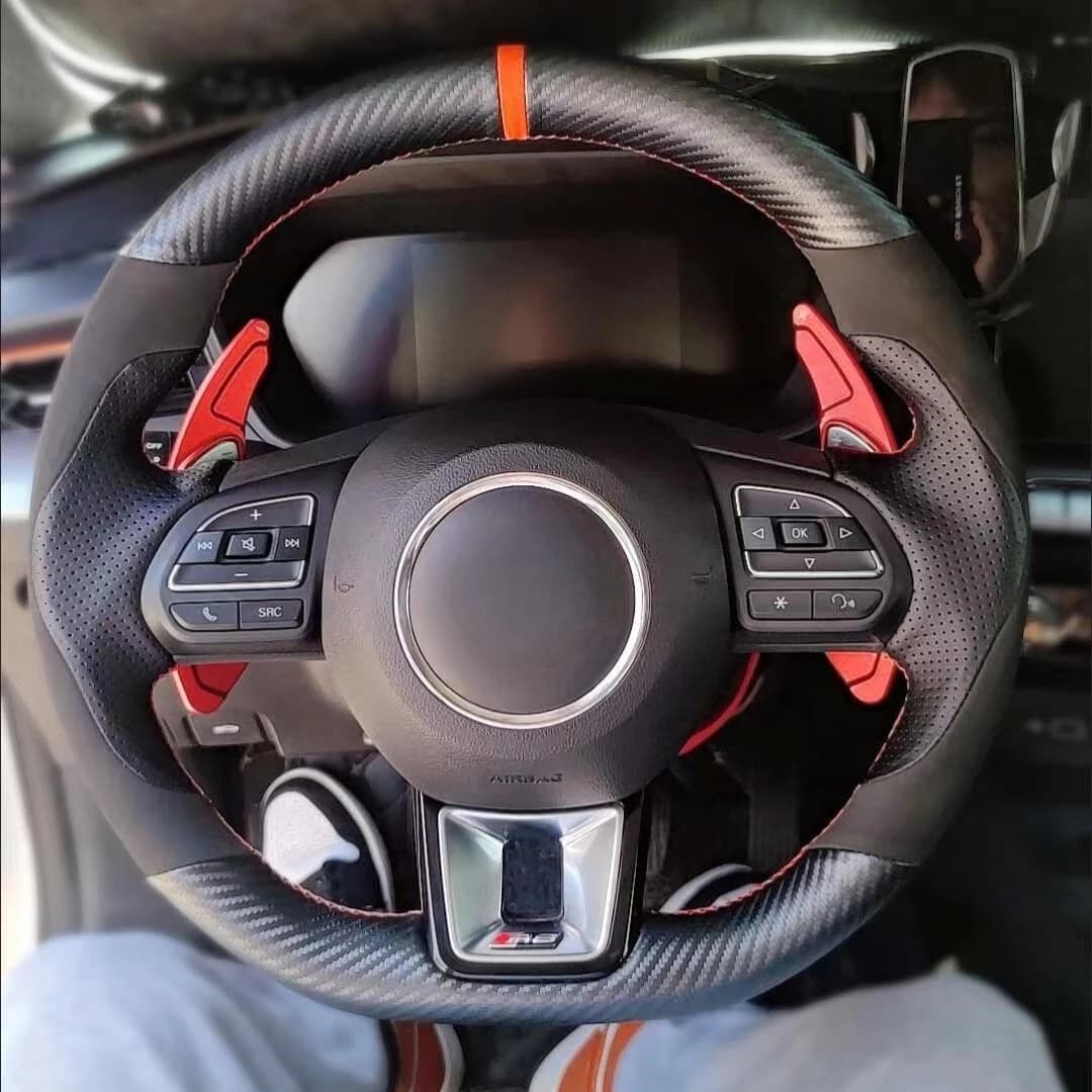 Hand Stitched Leather Car Steering Wheel Cover Non-Slip Durable Leather for MG 6 3 5 HS ZS GS GT NG6 Interior Accessories