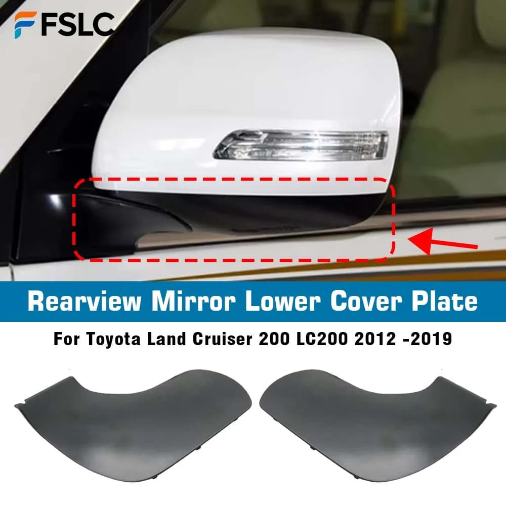 Rearview Mirror Lower Cover Plate For Toyota Land Cruiser 200 LC200 2012 -2019 Black Car Rearview Accessories Styling Replace