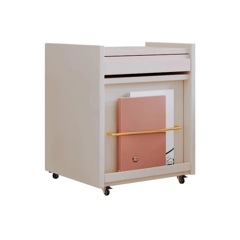 Creative mobile bedside table, luxury high-end sofa side cabinet, cream style bedroom home small locker