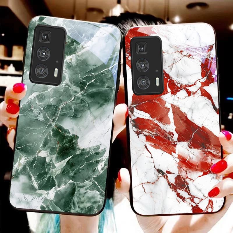Abstract marble pattern For Motorola Moto Edge 20 Lite 30 Pro 40 Neo 50 Ultra X30 Pro G14 G22 G24 G75 G84 G85 Glass Phone Case