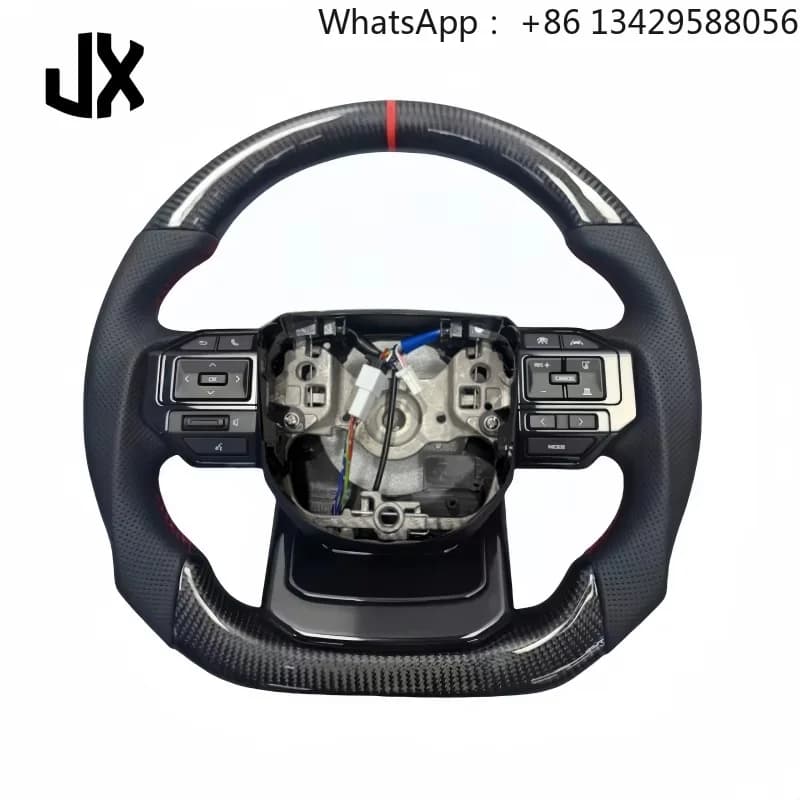 GR Carbon Fiber Steering Wheel for toyota rav4 Compatible with Camry Land Cruiser FJ Corolla Yaris Fortuner  Custom Leather