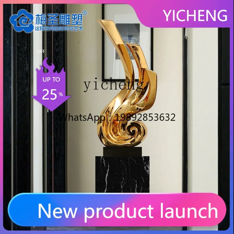 LYY   Abstract Electroplating Ornament Home Furnishing Porch Ornament Hotel Abstract Art Sculpture