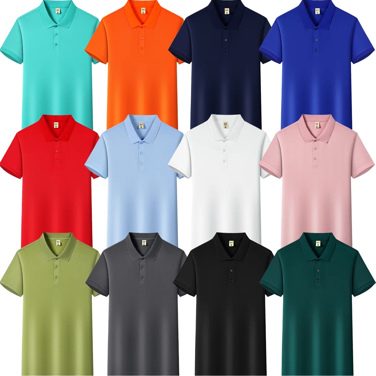 Men's Polo Shirt Solid Color Short Sleeve Top Spring/Summer Team Dress Orange Purple Other Colors Available