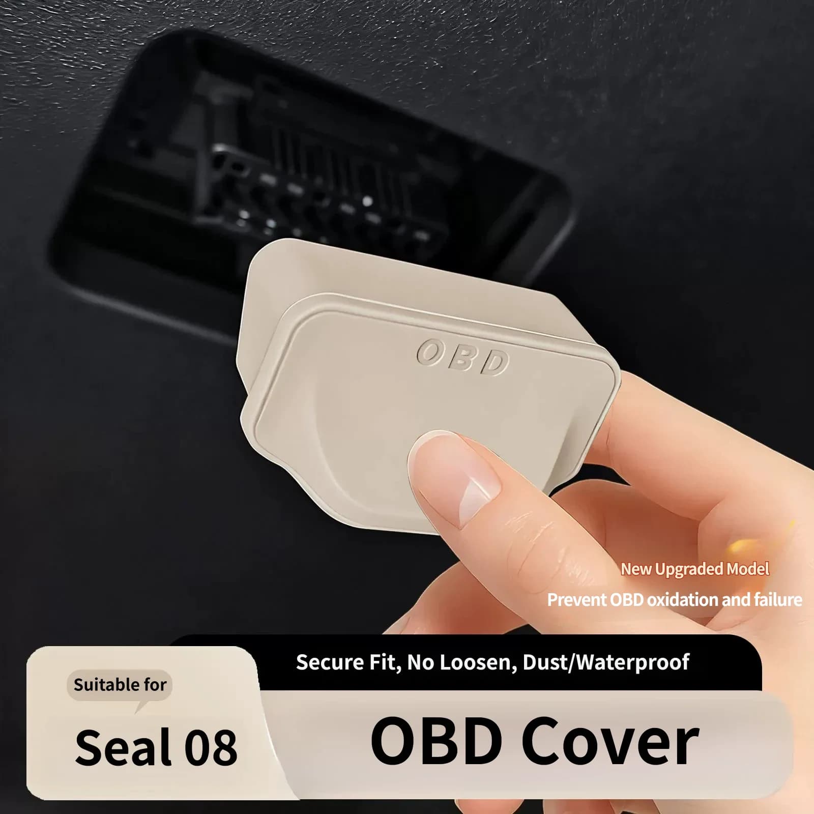 For BYD SEAL 08 2026 2027 Silicone Car OBD Interface Protective Cover Handle Design Waterproof Dustproof OBD Port Cap Universal