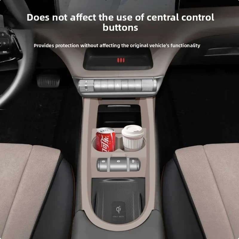 For BYD Dolphin 2024 2025 gear shift panel wireless charging center console pad interior accessories
