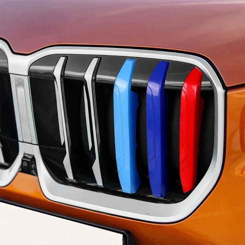 Weizhida For BMW X1 IX1 U11 2023-2025 Car Accessories ABS Car Front Grille Stripes Covers Grid Strips Clips Trim Cover