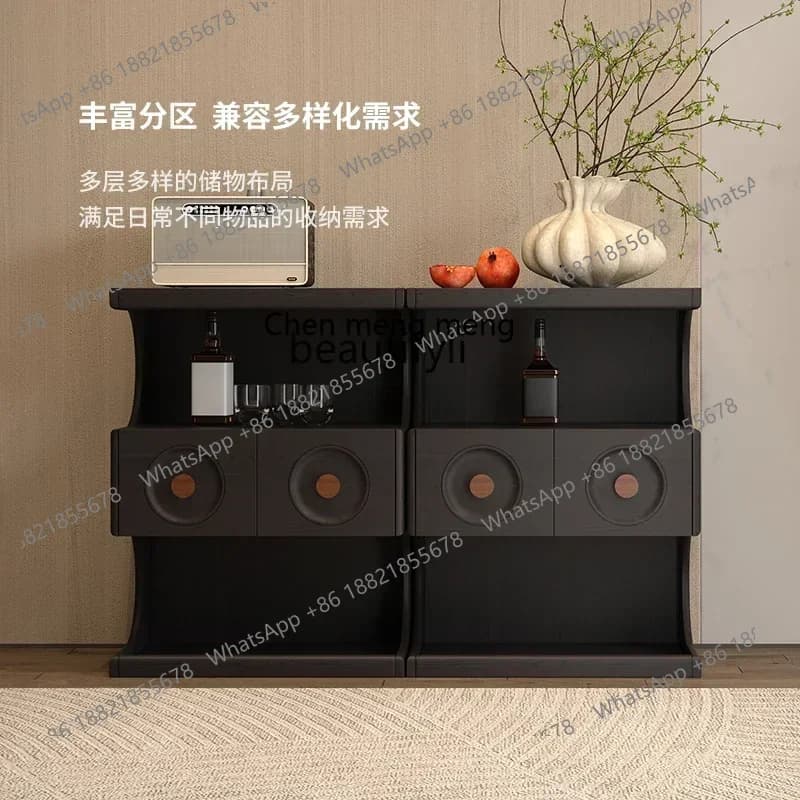 SS new style ss7486 French style, solid wood black retro coffee bar, tea sofa side bookcasess 7486