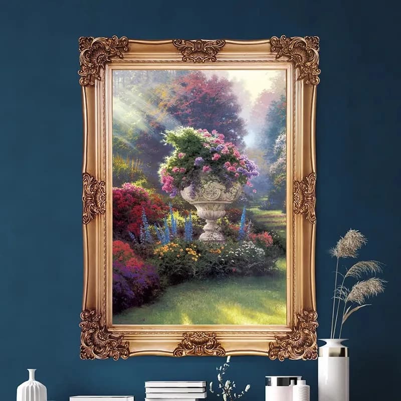 European Style Resin Photo Frame Wall Mounted Bathroom Entrance Decorative Painting Frame Studio Home Decor