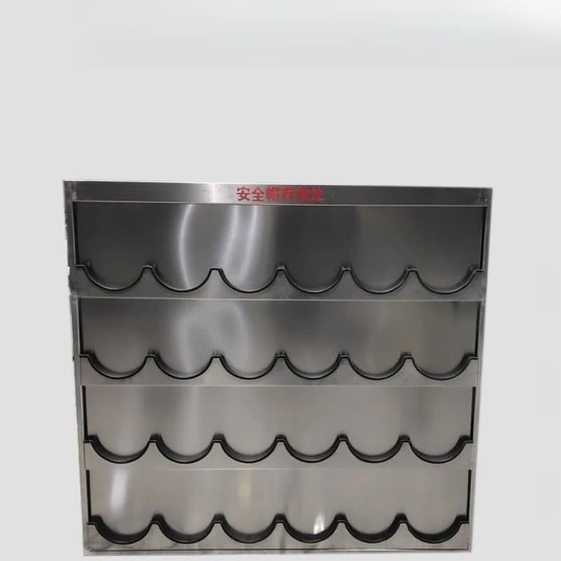 Safety hat rack Wall-mounted stainless steel wall-mounted storage rack