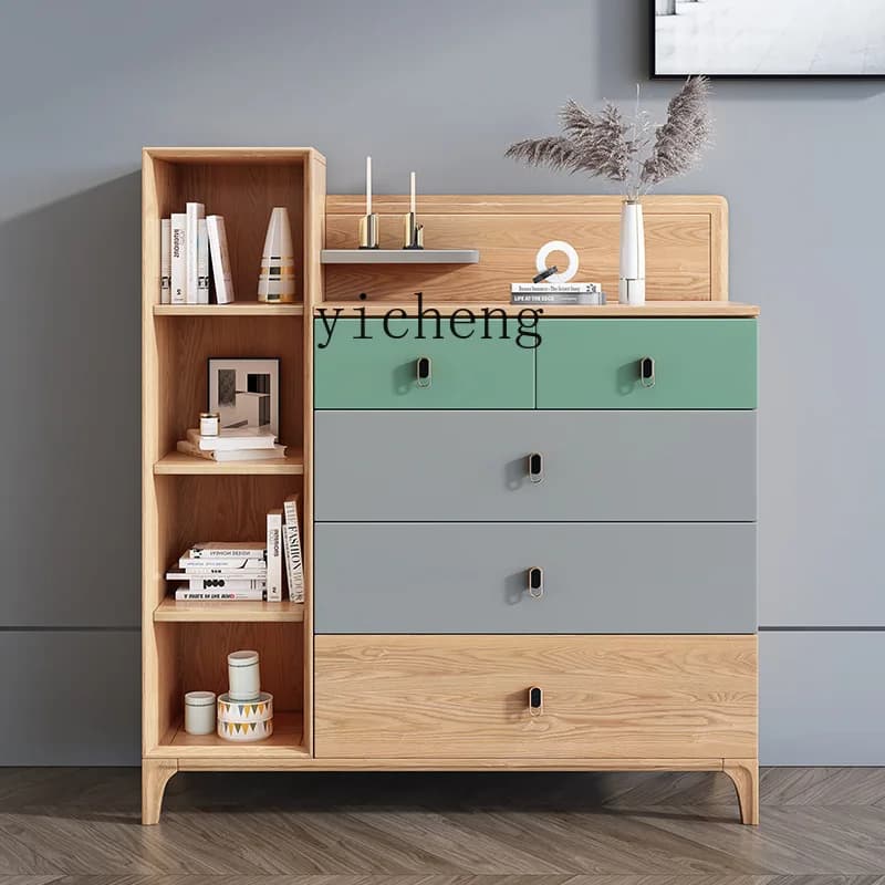 b9 Solid Wood Chest of Drawers Nordic Ash Storage Cabinet Furniture Locker