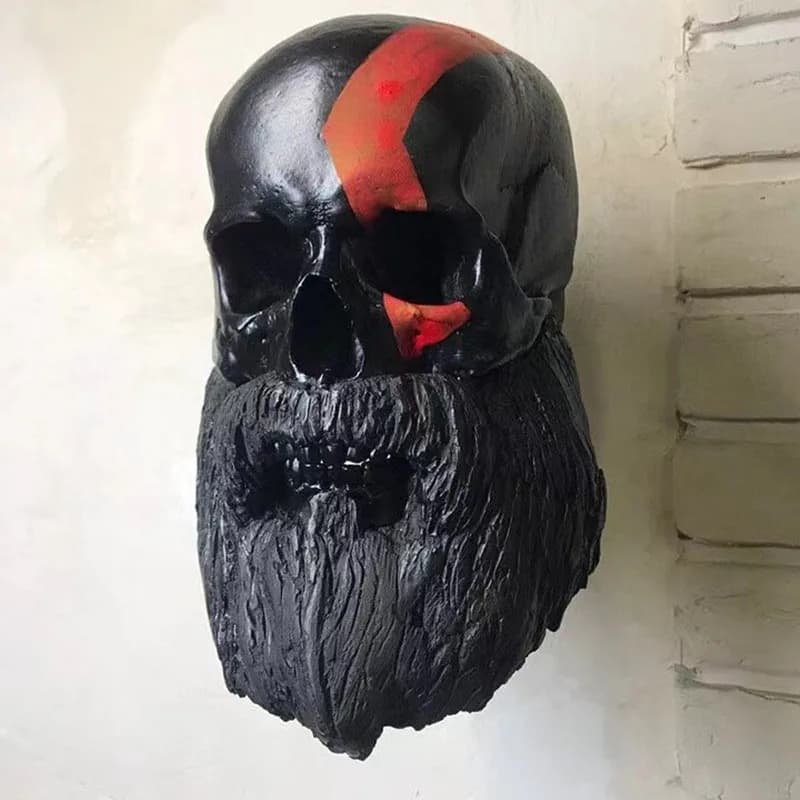 New Creative Resin Decorative Art Piece Motorcycle Skull Helmet Stand Interior Wall Decoration
