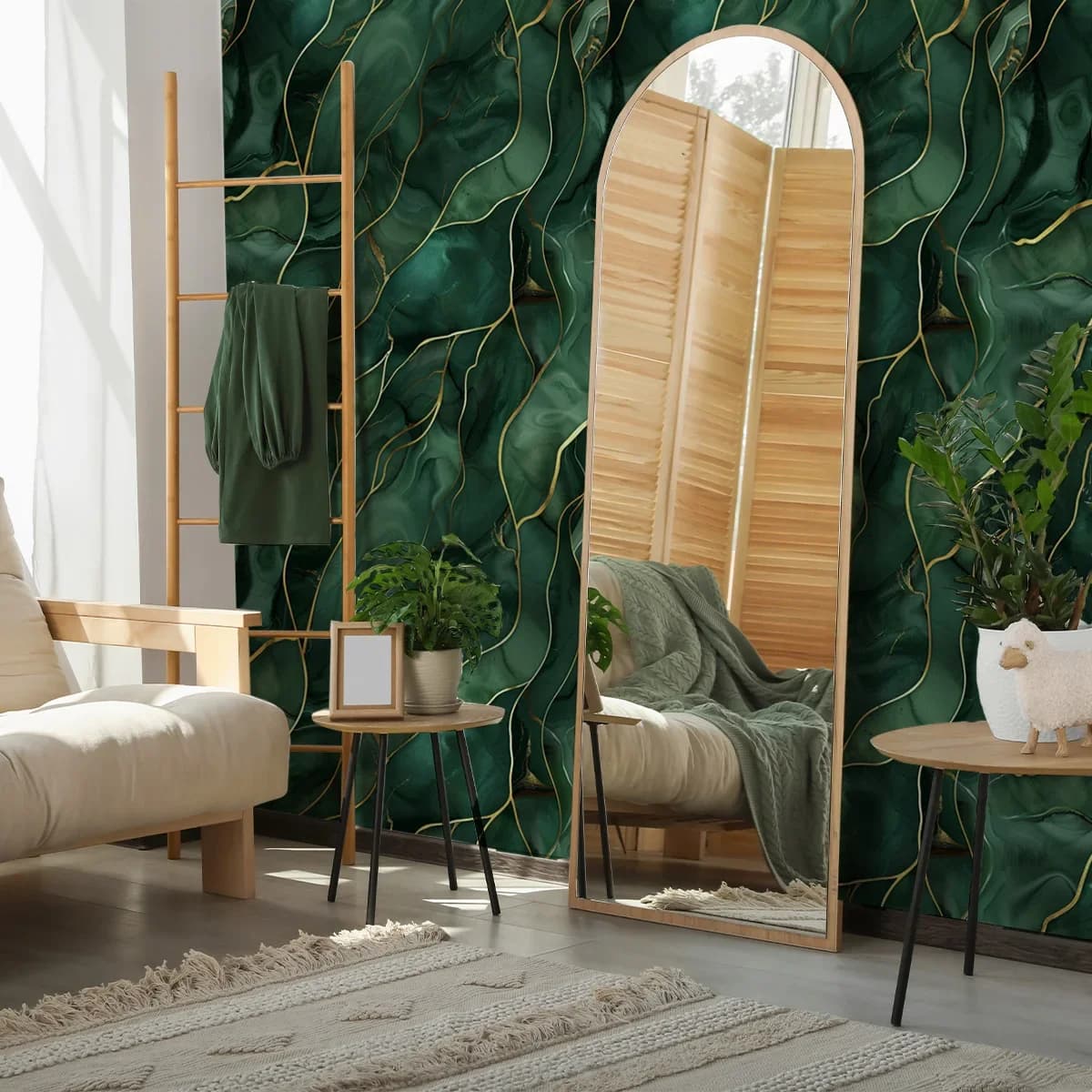 Simple Wallpaper Bedroom Background Wall Sticker Self-adhesive Wallpaper
