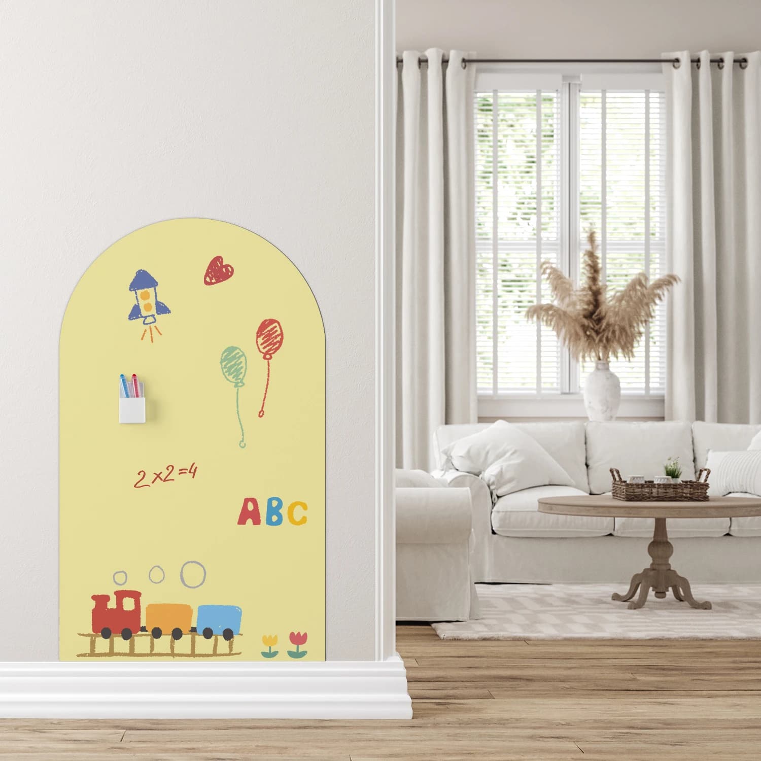 Self Adhesive Magnetic Wall Sticker, Easy to Erase, Suitable for Children's Bedroom and Study Decoration and Daily Planning