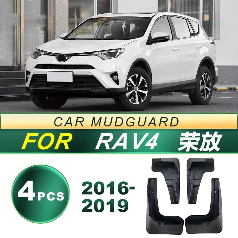 Upgrade Mud Flaps for Toyota RAV4 2016-2019 4Pcs Vehicle Specific Soft Rubber Splash Guards Perfect Fit Enhanced