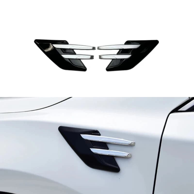 Simulated Side Vent Decorative Panel For Universal Models Car Hood Side Door Trim Exterior Styling Auto Accessories Upgrade
