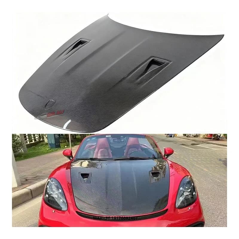 Yaochi New 718 Cayman Boxster 982 Carbon Bumper Exhaust Cut-Outs Bolt-On Protection Decoration Universal Fitment Easy