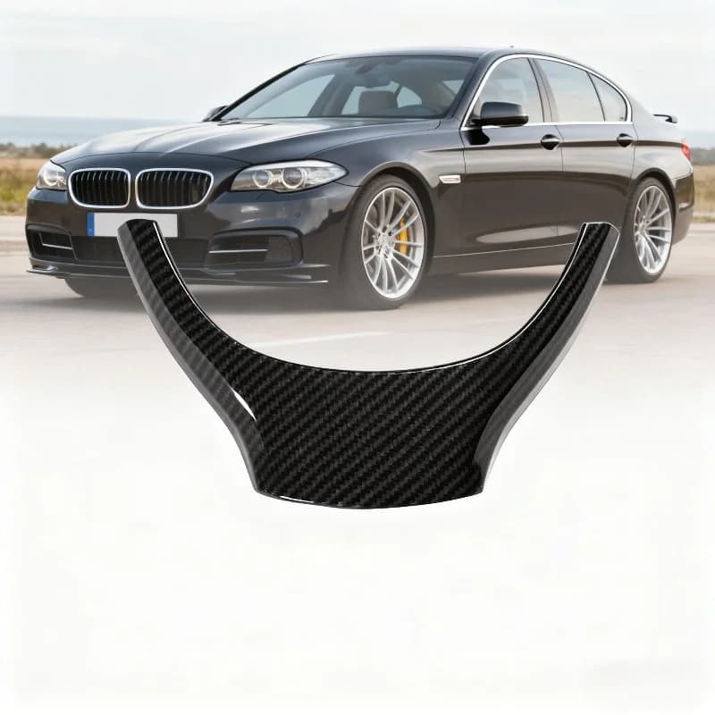 For 2011-2017 BMW 5 Series GT F07 F10 ABS Carbon Fiber Car Steering Wheel Frame Cover Trim Sticker Interior Car Accessories