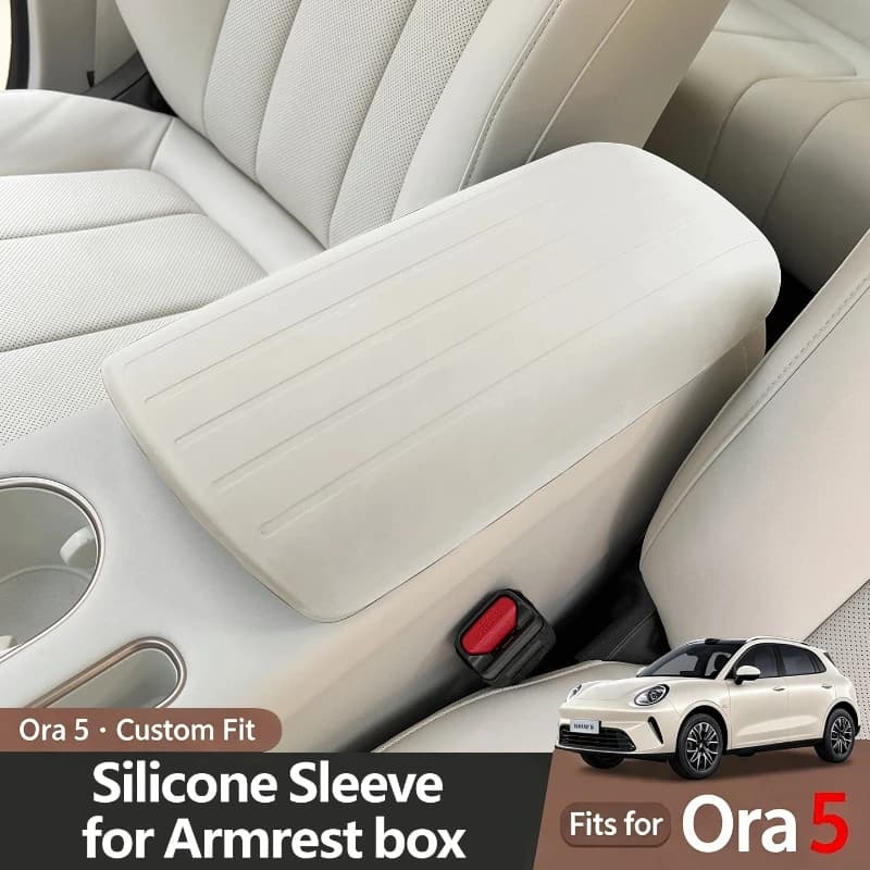 For GWM ORA 5 2026 Armrest Box Silicone Protective Cove,Center Console Anti-scratch Dustproof Car Interior Modified Accessories