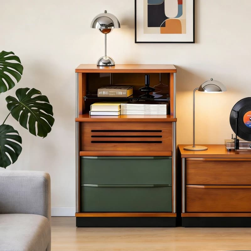 niche vintage sideboard multifunctional display wood TV side cabinet retro style muebles almacenamiento living room furniture