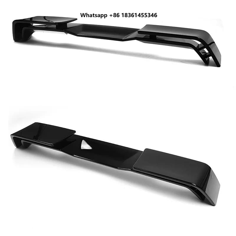 For New Defender 90 110 Factory Direct Sale ABS Plastic Glossy Black Double Layer Rear Trunk Spoiler Wing
