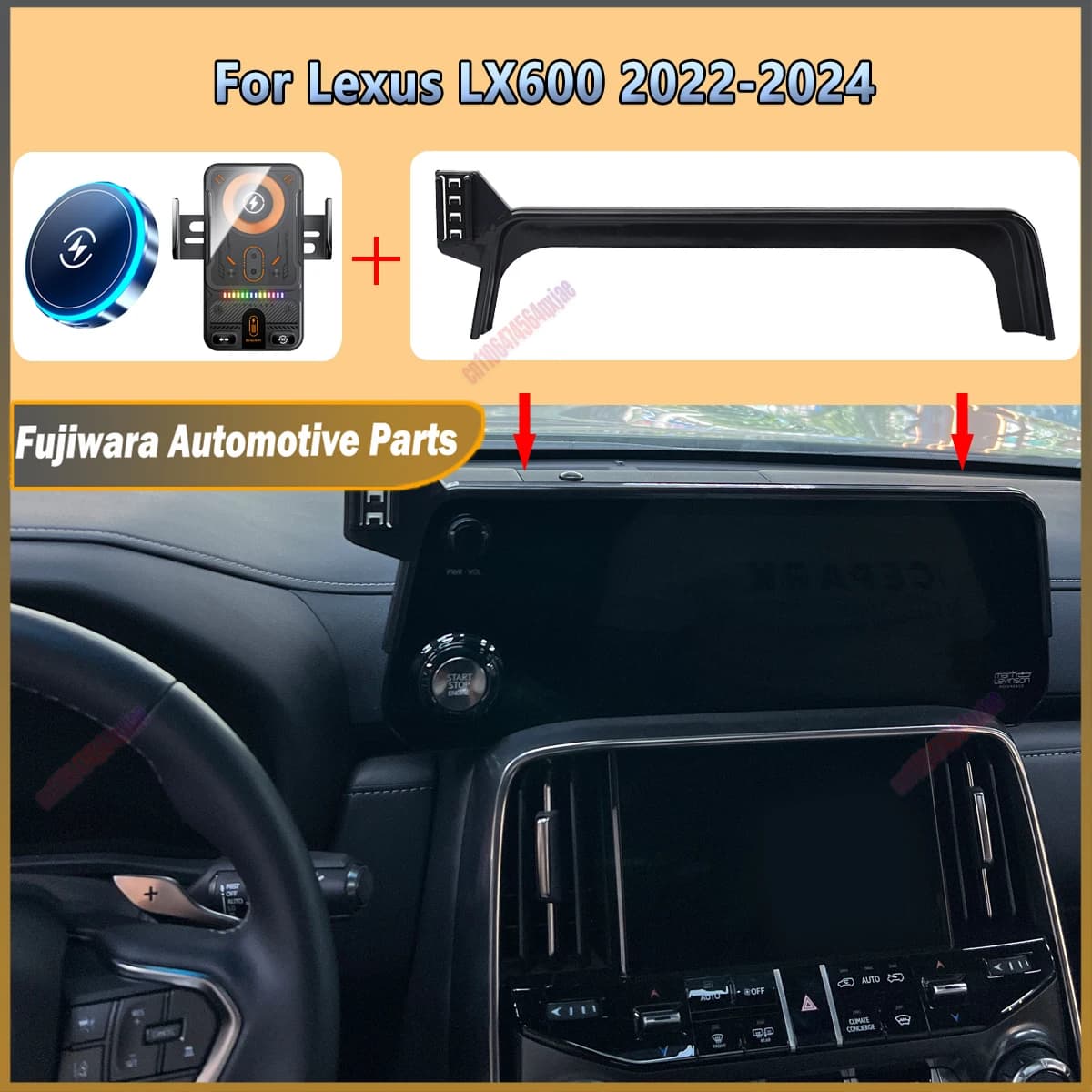 For Lexus LX600 LX 600 2022-2024 Holder Mount Dedicated Base In Car Mobile Support Portable Navigation Phone Holder