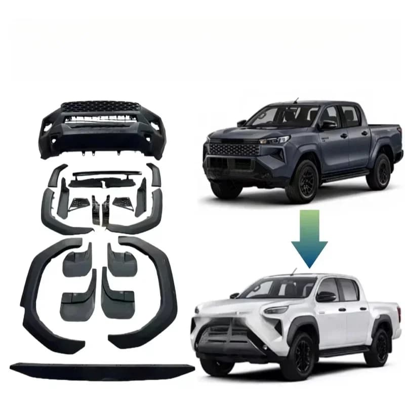 High Quality Body Kit With Headlights Taillights Upgrade To 2022 Raptor R Pickup Modified Parts