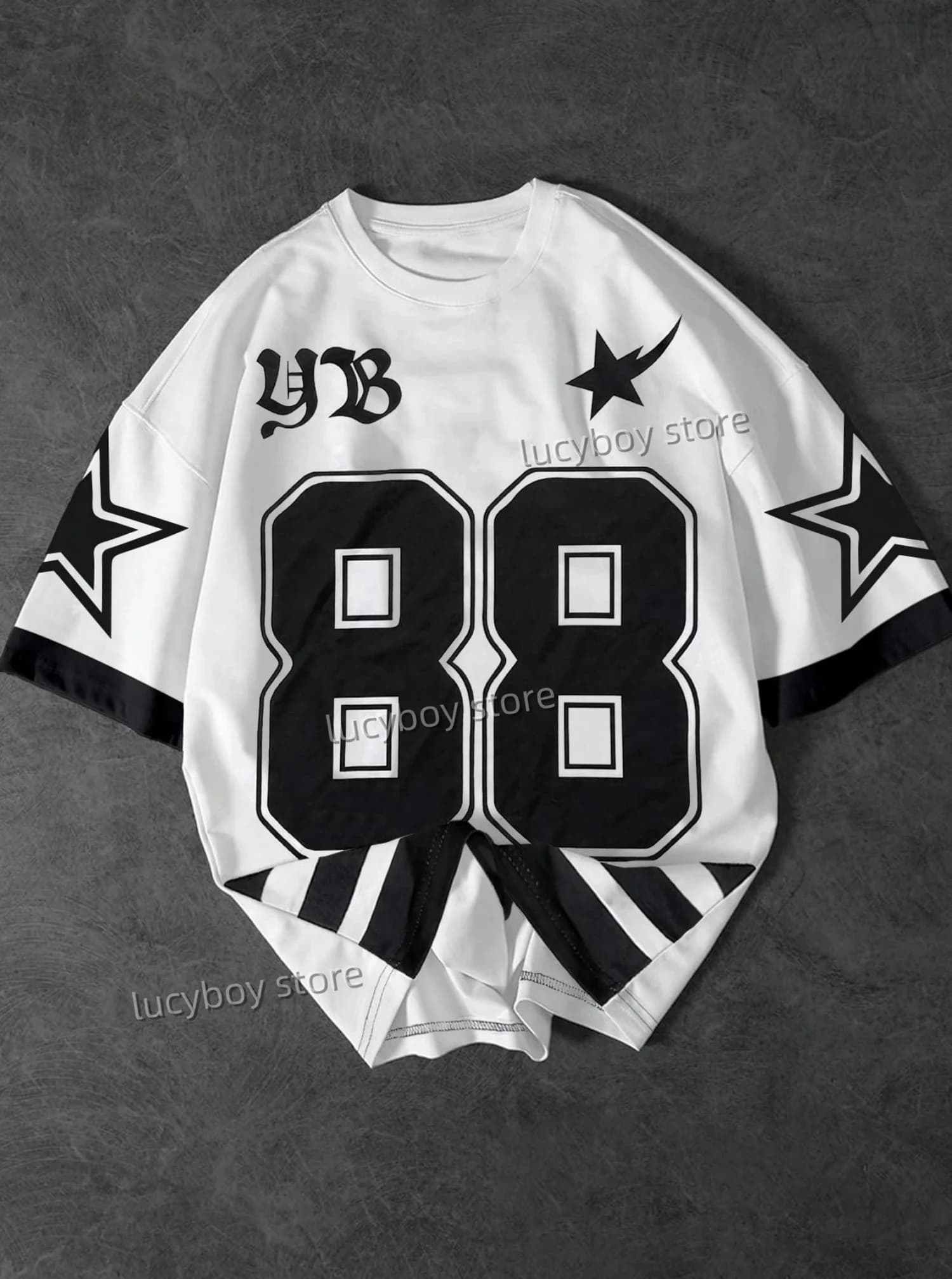 2025 new Men NUMBER 88 Print  American Style T-Shirt Man Short Sleeve V- Neck sport Tee Vintage Basketball T-shirt Men Clothes