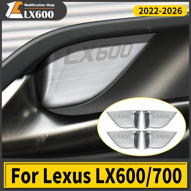 For Toyota Lexus LX600 700 600 2022-2025 2026 Interior Door Cup Protector Scratch-Resistant Cover Upgrade Decoration Accessories