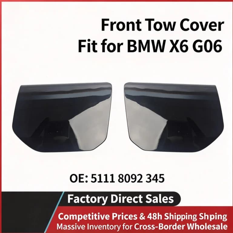 For BMW X6 G06 M Sport 2020-2025 Front Bumper Tow Hook Cover Cap 51118092345 Unpainted