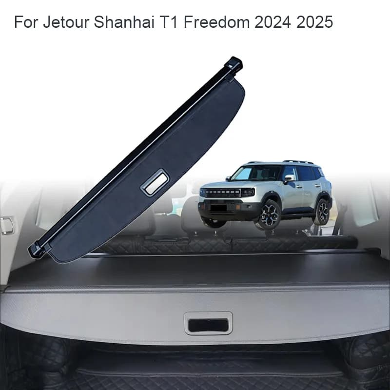 Auto Trunk Curtain Organizer Cover For Jetour Shanhai T1 Freedom 2024 2025 Car Cargo Cover Trunk Rear Rack Luggage Storage