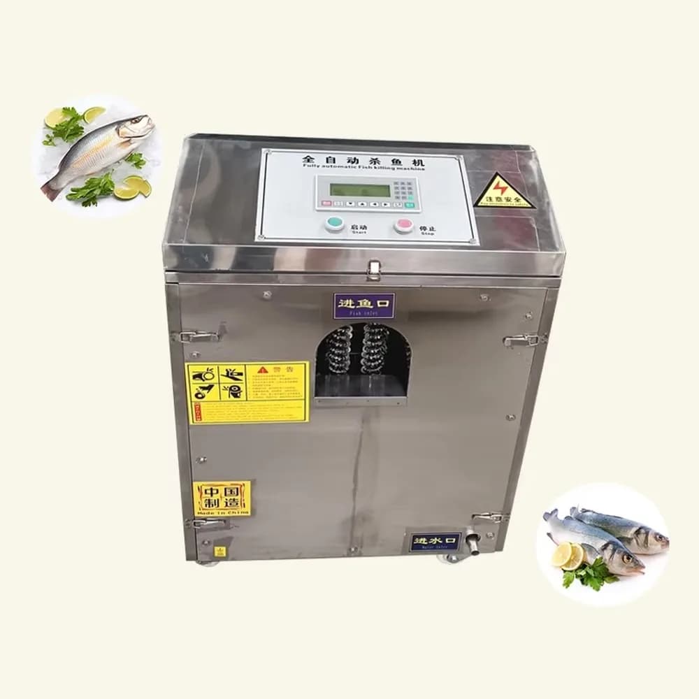 Commercial Stainless Steel Fish Killing Scaling Gutting Machine Automatic Seafood Processing Equipment