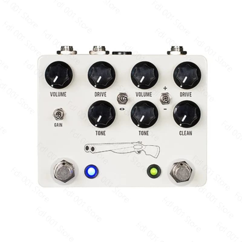 Double Tube Overdrive Effect Pedal with True Bypass for Guitar Bass