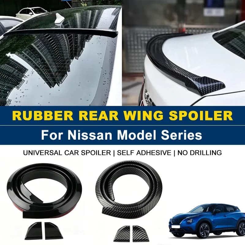 For Nissan Altima Sentra Rogue Pathfinder Versa Maxima Murano 1.5M Self-Adhesive Rear Spoiler Wing No Drill Trunk Lip Parts